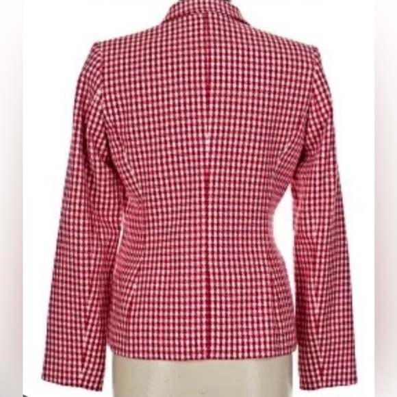 NWT - Tommy Hilfiger Red Houndstooth Women's Blazer - Picture 2 of 6